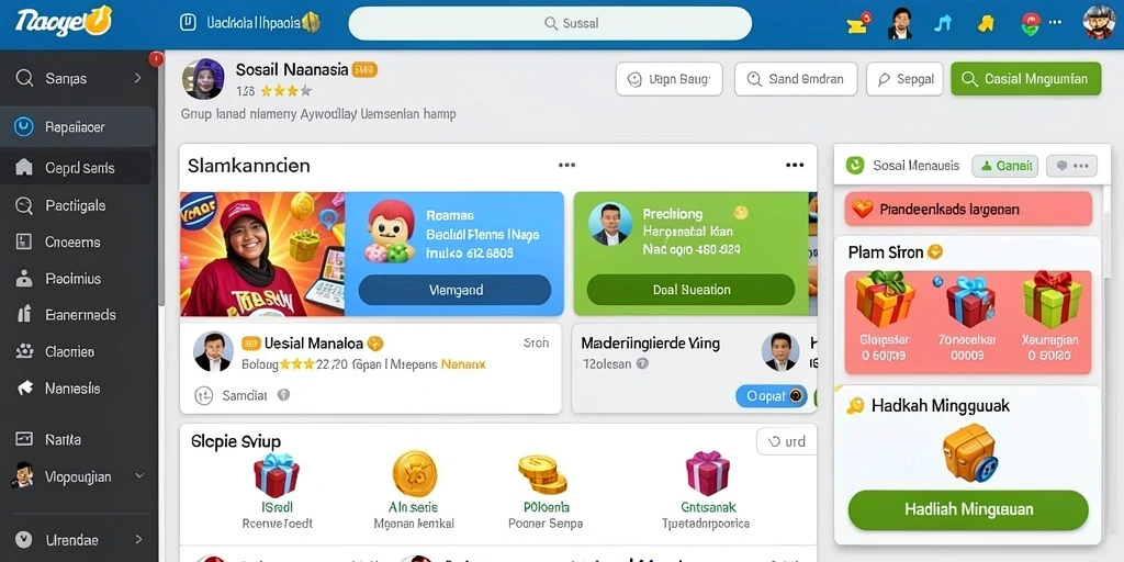 Tampilan permainan slot yang menarik dan berwarna-warni.